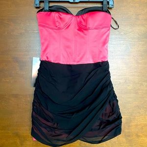 Strapless mini dress
